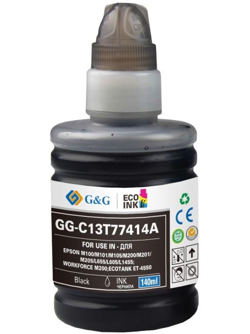 Чернила G&G GG-C13T77414A Black (70мл)  для EPS M100/105/200/205