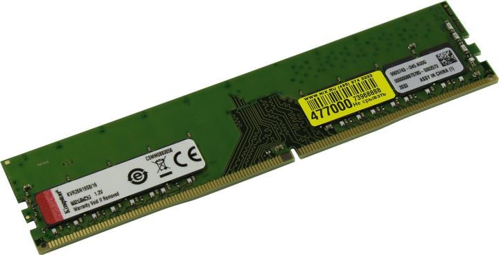 Оперативная память для компьютера 16Gb (1x16Gb) PC4-21300 2666MHz DDR4 DIMM CL19 Kingston KVR26N19S8/16
