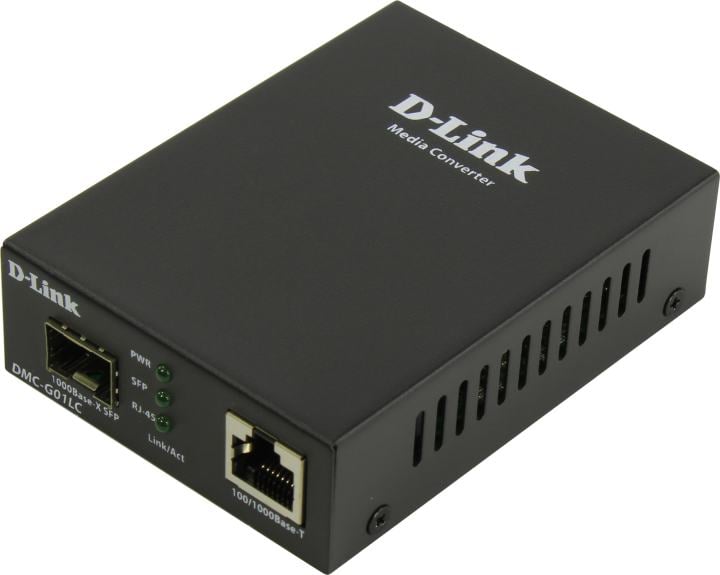Медиаконвертер D-Link DMC-G01LC/C1A, 1000Base-T to 1000Base-X SFP