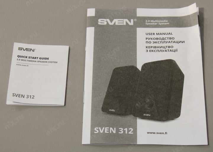 Колонки SVEN 312 Black (2x2W, питание  от  USB)