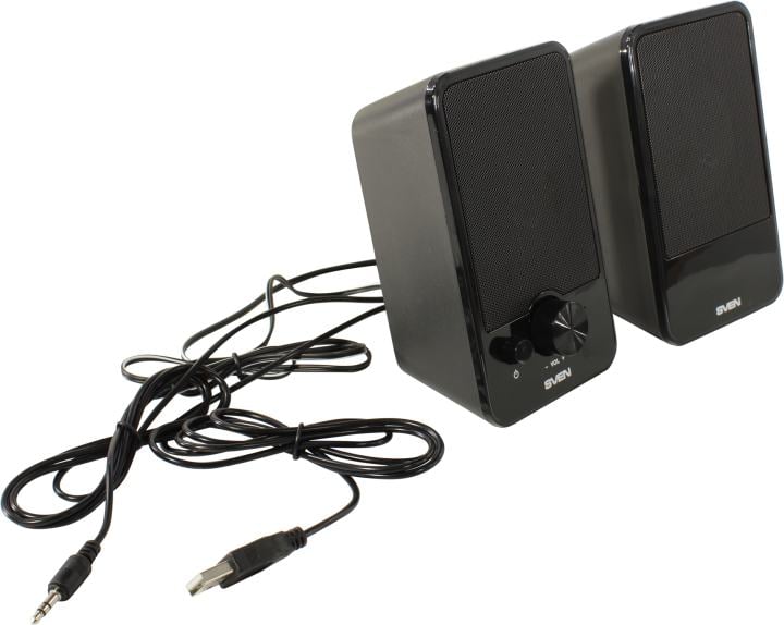 Акустическая система SVEN 312, 2.0, 2×2 Вт, USB, черная