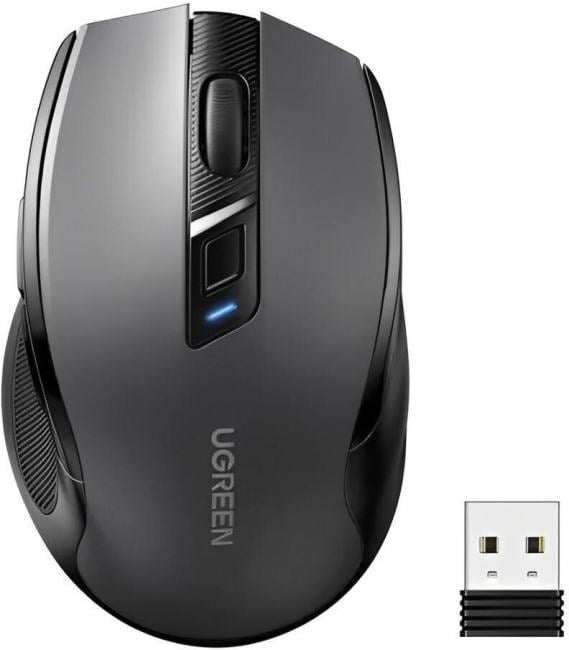 Мышь Ugreen 90855, беспроводная, 2.4G&BT, 4000DPI, эргономичная