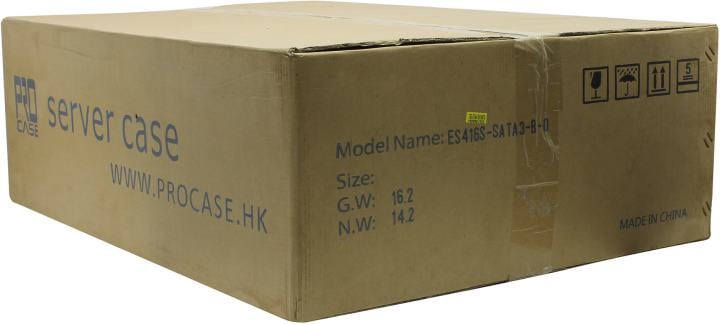 Server Case 4U Procase <ES416S-SATA3-B-0> Black 16xHotSwapSAS/SATA,  ATX, без БП