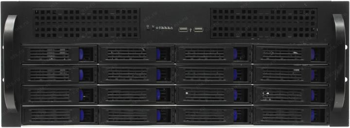 Server Case 4U Procase <ES416S-SATA3-B-0> Black 16xHotSwapSAS/SATA,  ATX, без БП