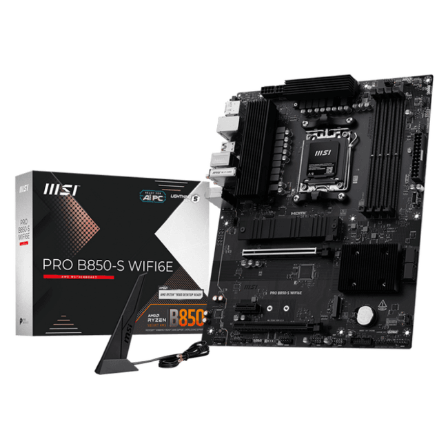 MSI PRO B850-S WIFI6E (RTL) AM5 <B850> 2xPCI-E HDMI+DP 2.5GbLAN+WiFi+BT  SATA ATX 4DDR5