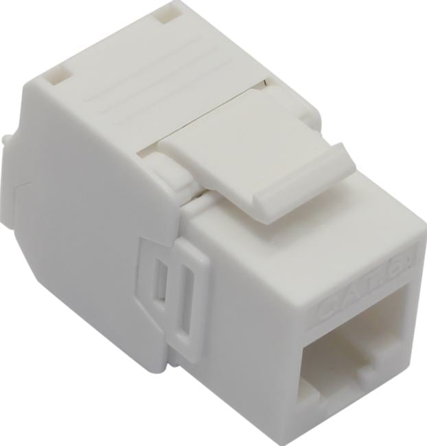 Модуль Rexant Keystone Jack RJ-45(8P8C), UTP неэкранированный, cat.5e, тип 90 градусов, самозажимной, белый