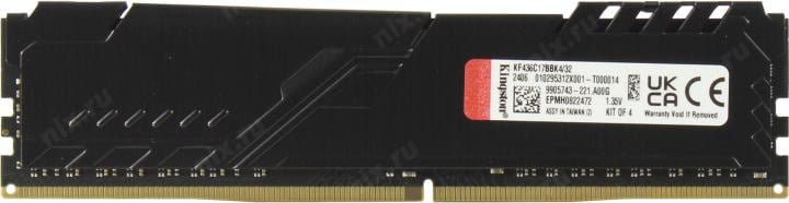 Kingston Fury Beast <KF436C17BBK4/32> DDR4 DIMM 32Gb KIT  4*8Gb <PC4-28800> CL17