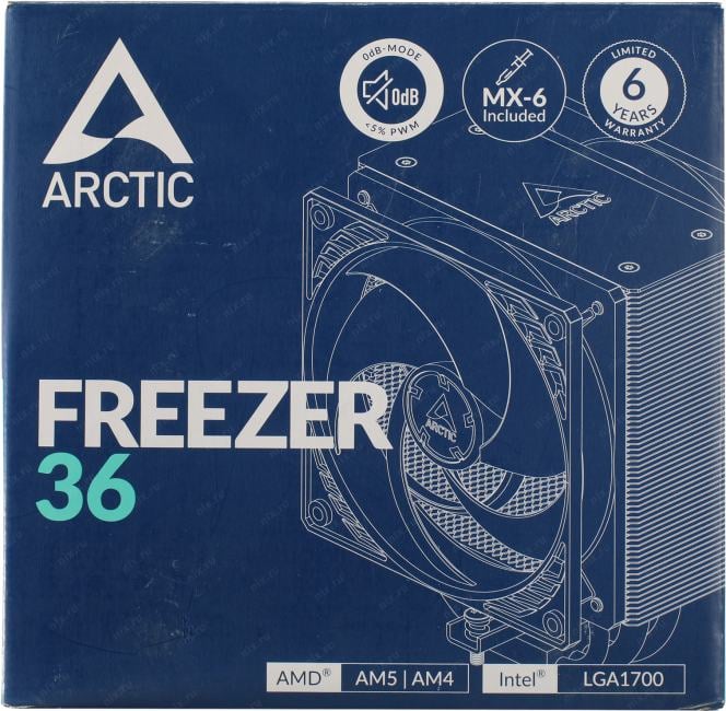 Arctic <ACFRE00121A> Freezer 36 (4пин,  1700/AM4/AM5, 200-1800об/мин, Al+тепл.трубки)