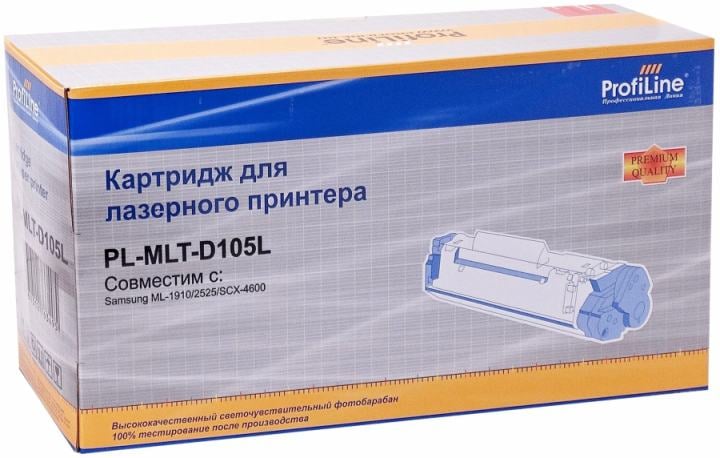 Картридж лазерный ProfiLine PL-MLT-D105L для принтеров Samsung ML-1910/1915/2525/2525W/2580N SCX-4600/4623F/4623GN SF650 2500 копий