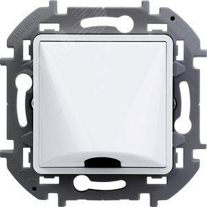 Legrand 673890 Вывод кабеля с зажимом для крепления INSPIRIA  белый  (673890)