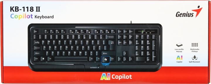 Клавиатура Genius KB-118 II Black  <USB> 104КЛ (31310051402)