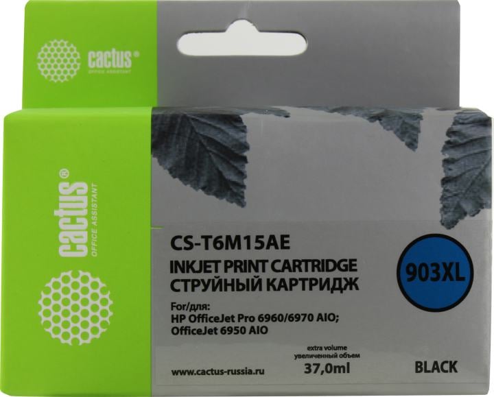 Картридж Cactus CS-T6M15AE (№903XL) Black  для HP 6960/6970/6950
