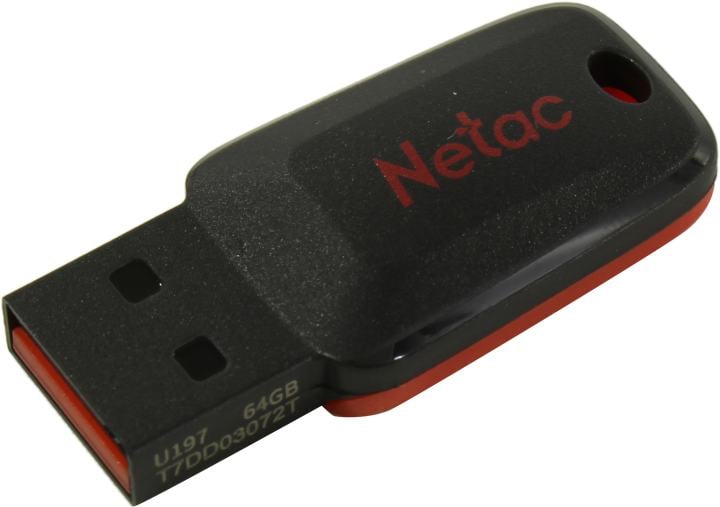 Netac <NT03U197N-064G-20BK> USB2.0  Flash  Drive  64Gb (RTL)