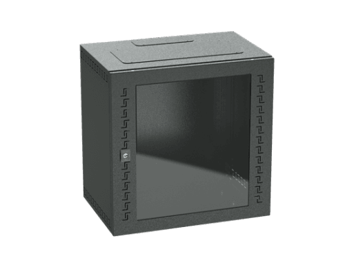 Шкаф настенный 19", 16U DKC R5STI1640GSB (800х600х400) дверь  стекло  RAL9005,  "RAM telecom"