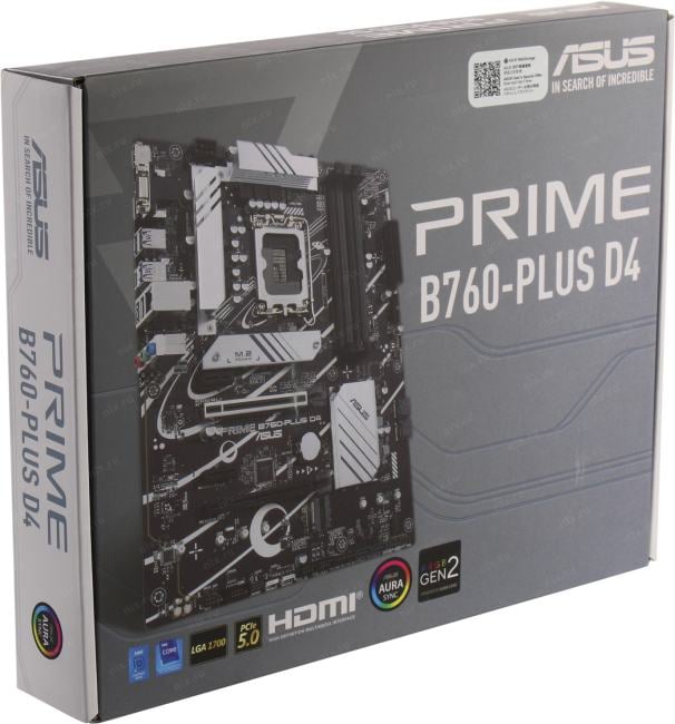 ASUS PRIME B760-PLUS D4 (RTL) LGA1700 <B760> 2xPCI-E Dsub+HDMI+DP 2.5GbLAN  SATA ATX 4DDR4