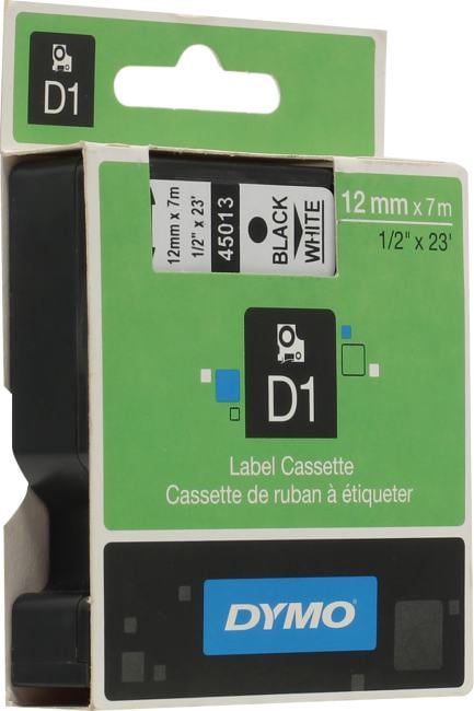 Картридж с лентой DYMO S0720530, 12мм x 7м, черный на белой