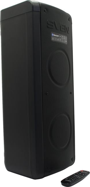 Sven Беспроводная портативная колонка SVEN PS-710 / 100W / microSD / USB / FM / Bluetooth /  Батарея 4400mAh / RGB подсветка / караоке / Чёрный