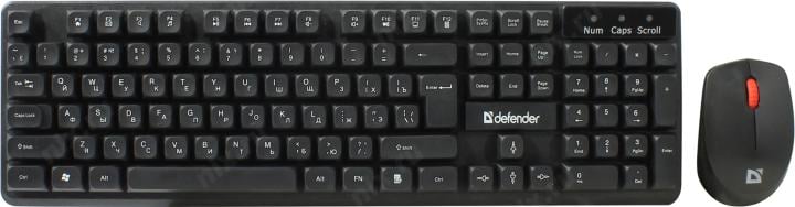 Defender Milan <C-992> Black (Кл-ра, FM, USB+Мышь 3кн, Roll, FM, Optical,  USB)  <45992>