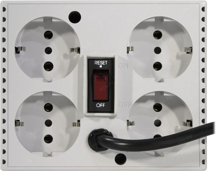 Стабилизатор PowerCom TCA-3000 White (вх.187~253 В, вых. 220V±5%,  4 розетки Euro)