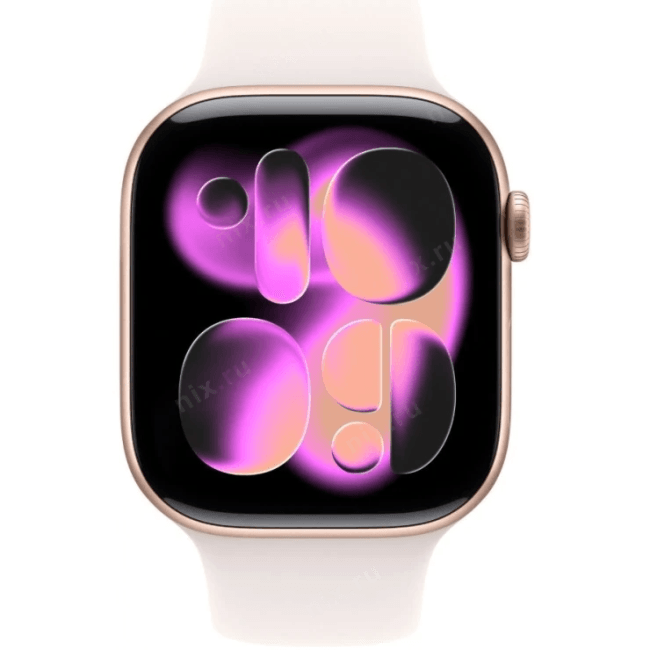 MEV64LW/A Смарт-часы Apple Watch Series 11 A3333 46мм OLED корп.розовое золото Sport Band  рем.белый разм.брасл.:S/M ()