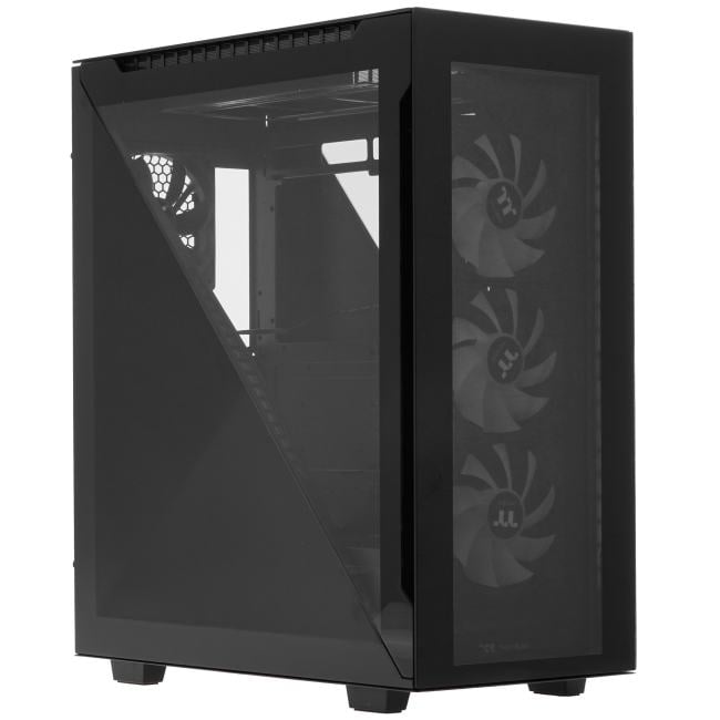 Корпус Thermaltake CA-1T4-00M1WN-01, ATX, черный, стекло, 3×120мм ARGB