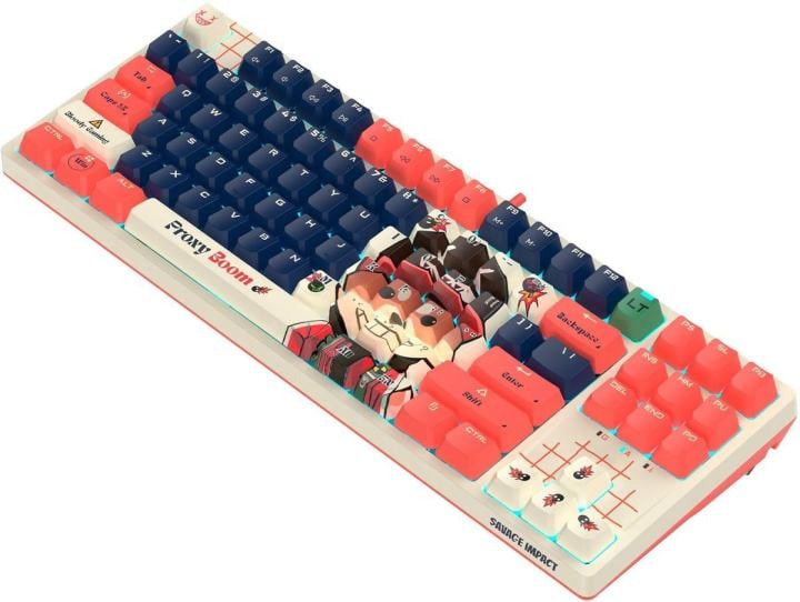 Клавиатура A4Tech Bloody AT87 Proxy Boom механическая бежевый/красный USB for  gamer LED (AT87)