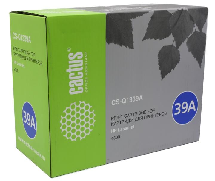 Картридж лазерный Cactus CS-Q1339A черный (18000стр.) для HP LJ 4300 без чипа