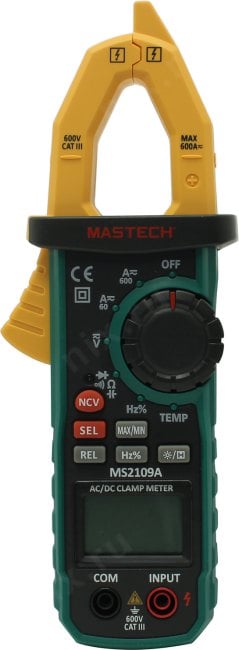Клещи токоизмерительные MASTECH MS2109A, цифровые, автоматические