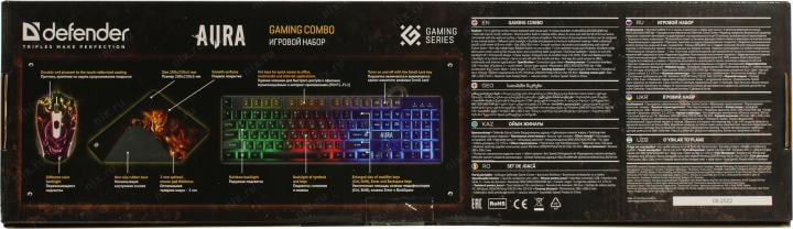 Defender Aura <MKP-117> (Кл-ра,USB +Мышь  4кн,Roll,USB, коврик) <52117>