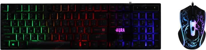 Defender Aura <MKP-117> (Кл-ра,USB +Мышь  4кн,Roll,USB, коврик) <52117>