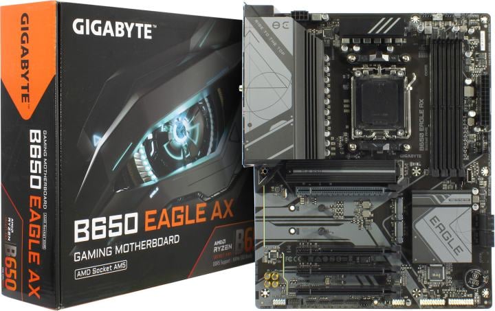 GIGABYTE B650 EAGLE AX (RTL) AM5 <B650> 4xPCI-E HDMI+DP GbLAN+WiFi  SATA  RAID  ATX 4DDR5