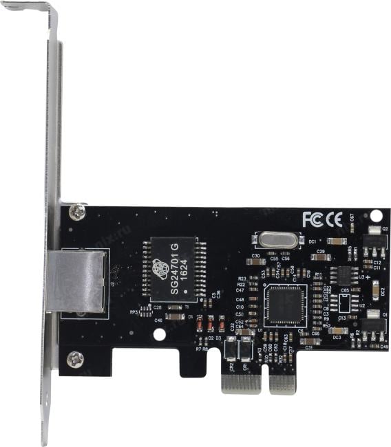 Сетевой адаптер Ethernet Gembird NIC-GX1 1000/100/10, PCI-express, чипсет RTL8111C