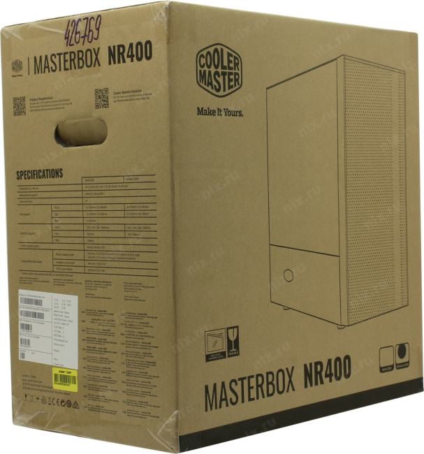 Minitower Cooler Master <MCB-NR400-KGNN-S00> MasterBox NR400 Black&Black MicroATX без  БП, с окном