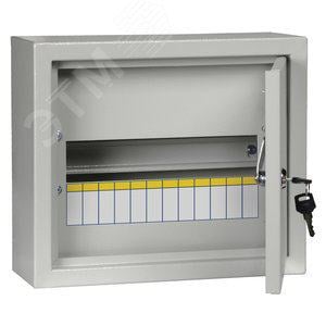 Щит распределительный IEK MKM14-N-12-31-Z металлический модульный с замком,IP31 навесной  265х310х120  ,  серый ЩРн-12з