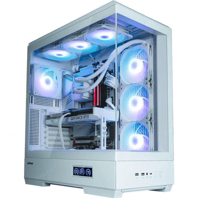 Miditower ZALMAN <P50 DS White> ATX без  БП, с окном
