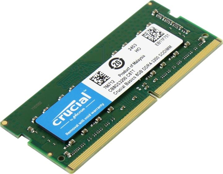 Оперативная память Crucial CB8GS3200, 8GB, DDR4, 3200 MHz, SO-DIMM