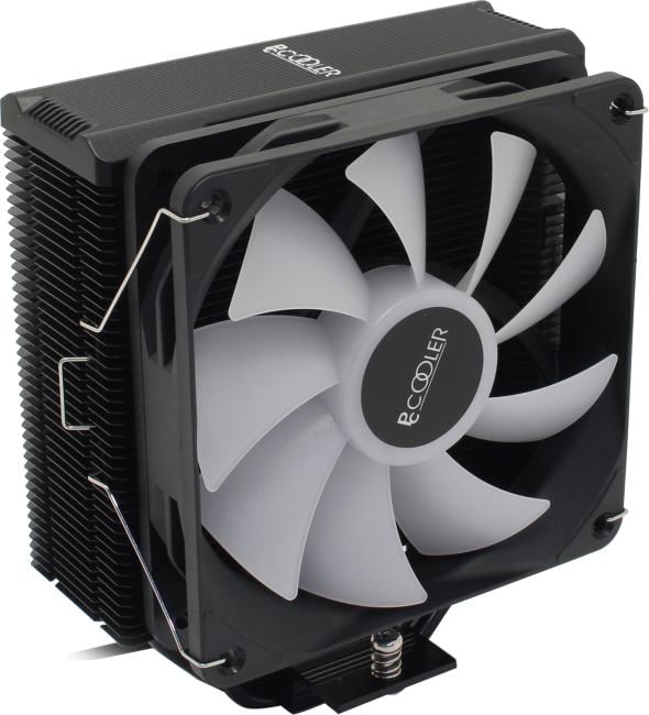 PCCooler Paladin EX400S (4пин, 1700/1200/115x/AM4/AM5, 28.6дБ, 400-1800  об/мин,  Al+тепл.трубки)