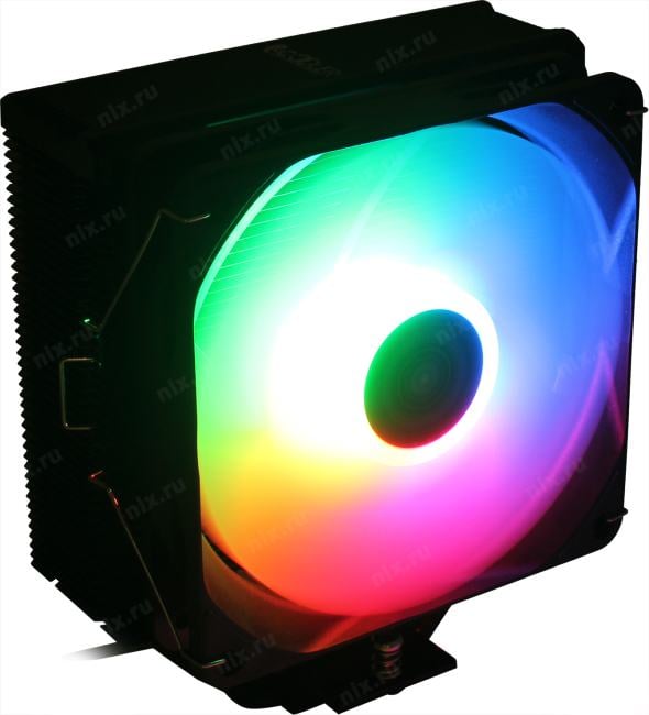 PCCooler Paladin EX400S (4пин, 1700/1200/115x/AM4/AM5, 28.6дБ, 400-1800  об/мин,  Al+тепл.трубки)