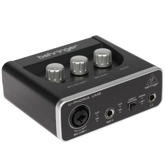 USB-аудиоинтерфейс Behringer UM2, 2 входа, 2 выхода