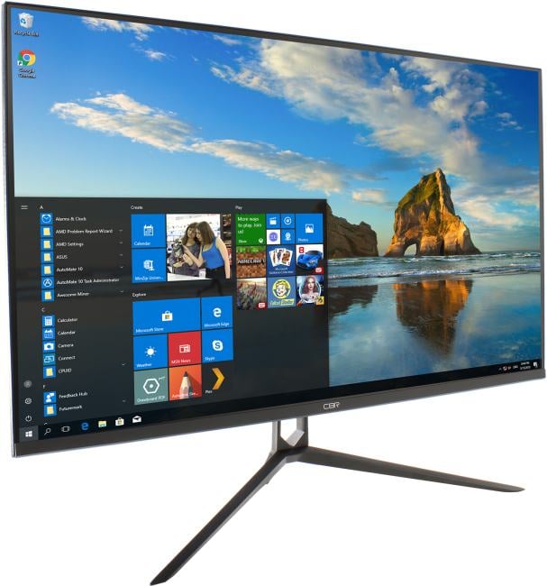 CBR LCD Монитор 27" MF-2701 безрамочный, VA, FHD 1920x1080, 100Гц, 1*VGA, 1*HDMI, внешний БП, черный, кабель HDMI 1.5м в комплекте [LCD-MF2701-OPC]