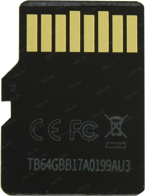 Netac <NT02P500STN-064G-S> microSDXC Memory Card  64Gb UHS-I U1