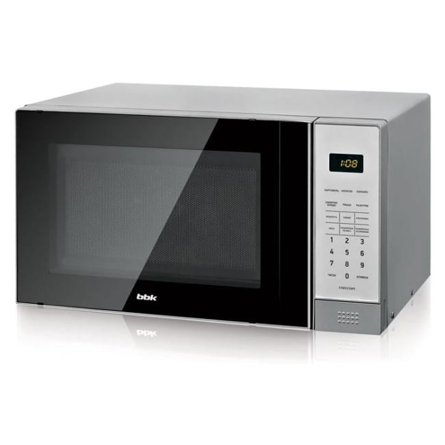 Микроволновая печь BBK 20MWS-729S/BS серебристый/черный, 20 л, 700 Вт, переключатели - сенсор