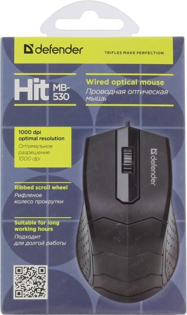 Defender Hit Optical Mouse <MB-530> (RTL) USB  3btn+Roll  <52530>