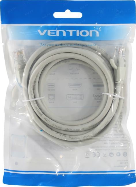 Vention <IBEHI> Patch Cord UTP кат.6  3м,  серый