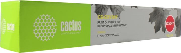 Тонер-картридж Cactus CS-EXV34Y Yellow для Canon  iR Advance C2020/2025/2030