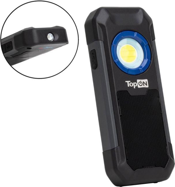 TopON TOP-MX055BT LED 5 Вт 550 лм 3.7 B 3 Ач 11.1 Втч Bluetooth  колонка, дополнительный фонарь