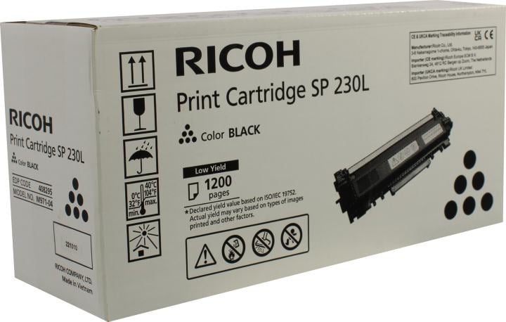 Тонер-картридж Ricoh <408295> Black  SP  230L