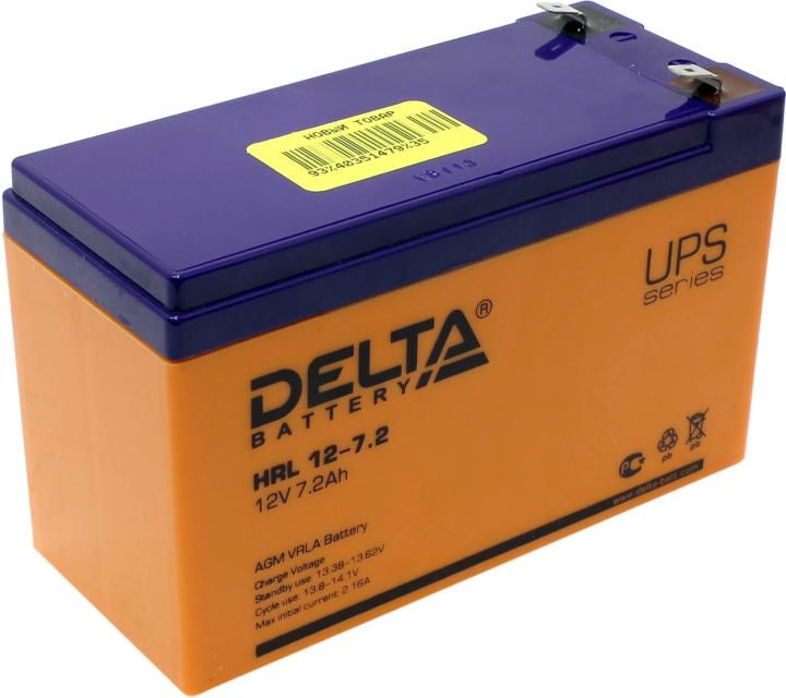 Аккумулятор Delta HRL 12-7.2(X) (12V,  7.2Ah) для UPS