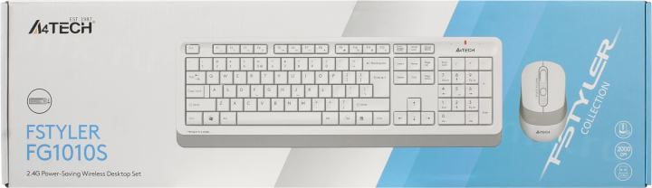 A4Tech Fstyler FG1010S White (Кл-ра, USB, FM+Мышь,4кн, Roll,  USB,  FM)