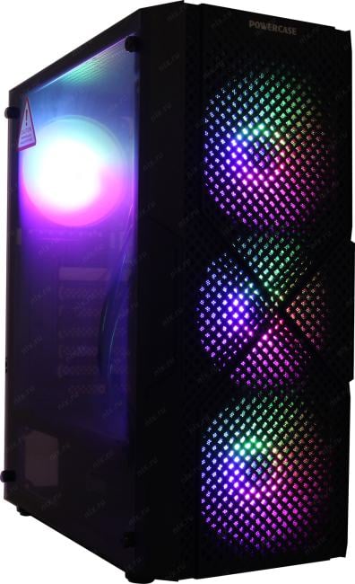 Корпус PowerCase CMITB-L4 Mistral T4B, ATX, стекло, 4×120мм